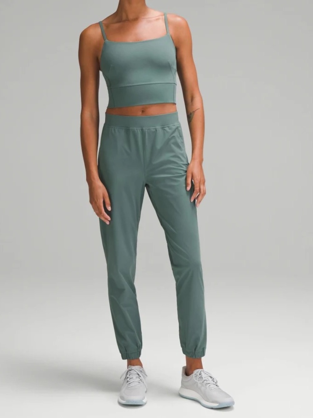 Lululemon Adapted State High Rise Jogger size 10 Cropped 23" Teal VGUC